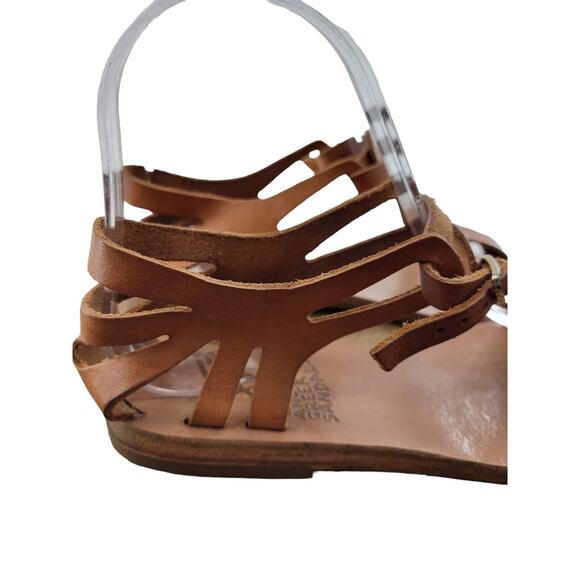 Ancient Greek Sandals Womens Sandals British Tan Leather Size 36 6 US Gladiator - Picture 2 of 11
